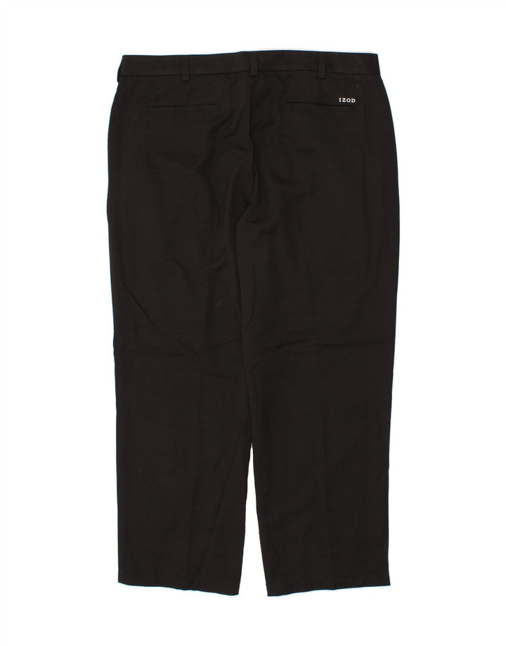 IZOD Mens Straight Chino Trousers W38 L30  Black Vintage Izod and Second-Hand Izod from Messina Hembry 