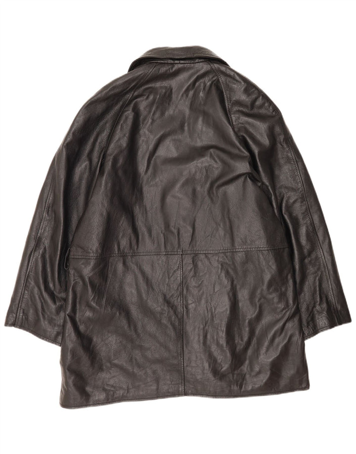 Jaqueta de couro feminina Mary Anne UK 18 XL preta