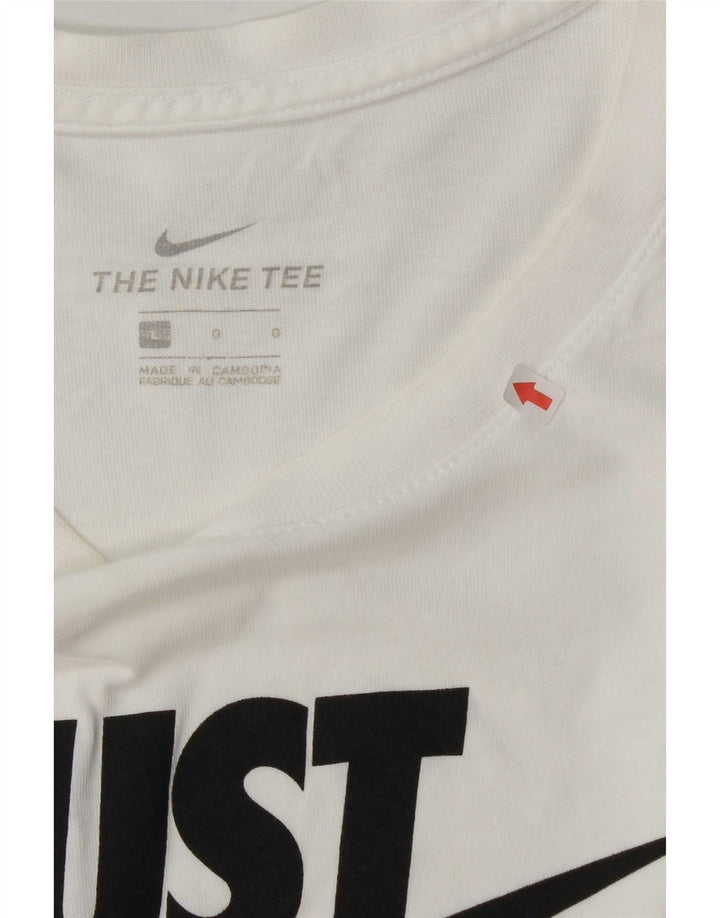 Camiseta gráfica masculina Nike grande algodão branco