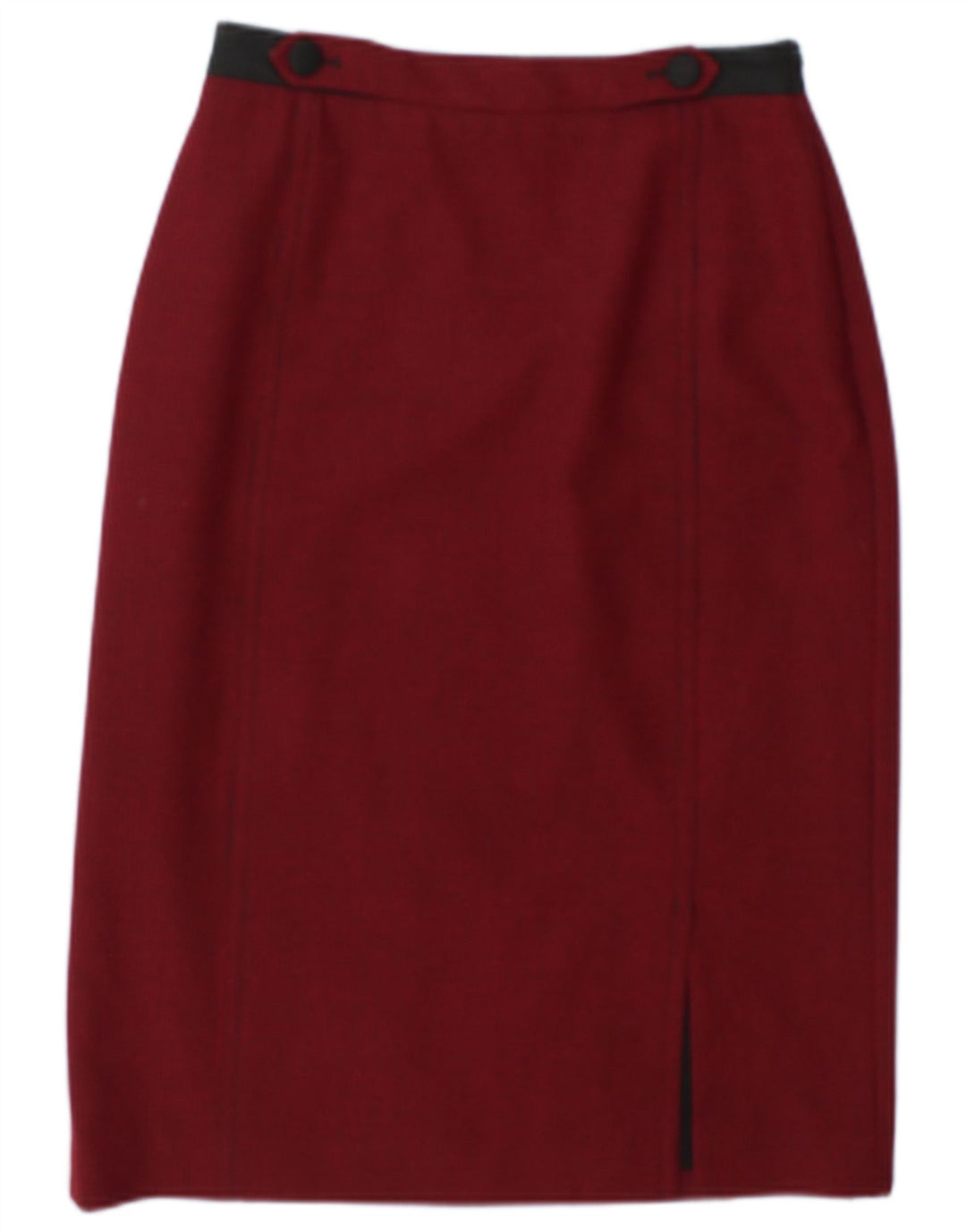 Saia lápis feminina Jaeger Reino Unido 8 pequena W27 Borgonha Houndstooth poliéster