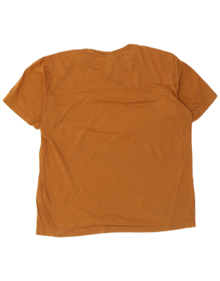 Camiseta masculina estampada Champion grande algodão marrom