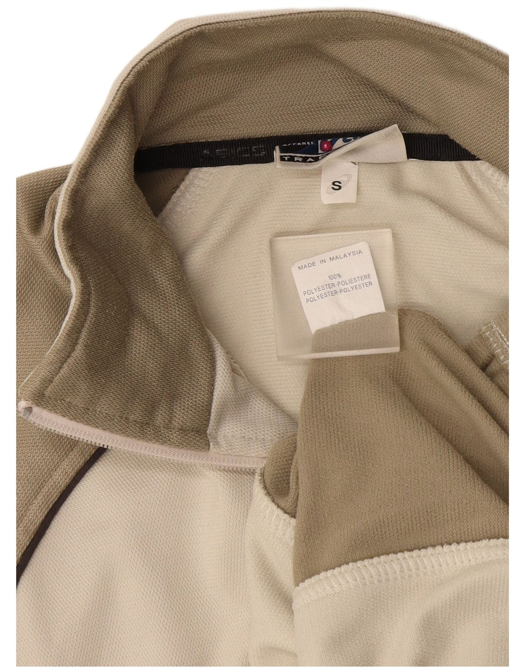 Jaqueta masculina de agasalho Oasis, poliéster pequeno bege Colourblock