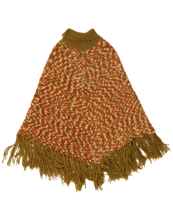 Jumper de poncho feminino Eighth Sin, tamanho único, acrílico manchado multicolorido