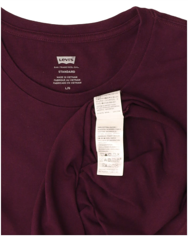 Camiseta masculina padrão LEVI'S grande algodão Borgonha