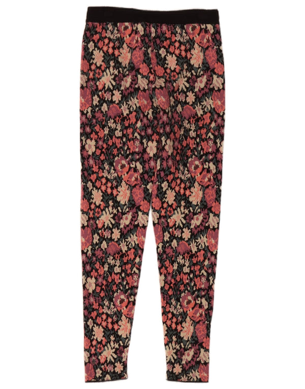 Zara Womens Leggings UK 8 Pequeno Poliéster Floral Multicolorido