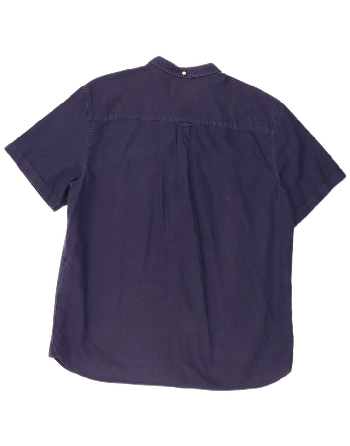 Camisa masculina de manga curta Lyle & Scott 2XL algodão azul marinho