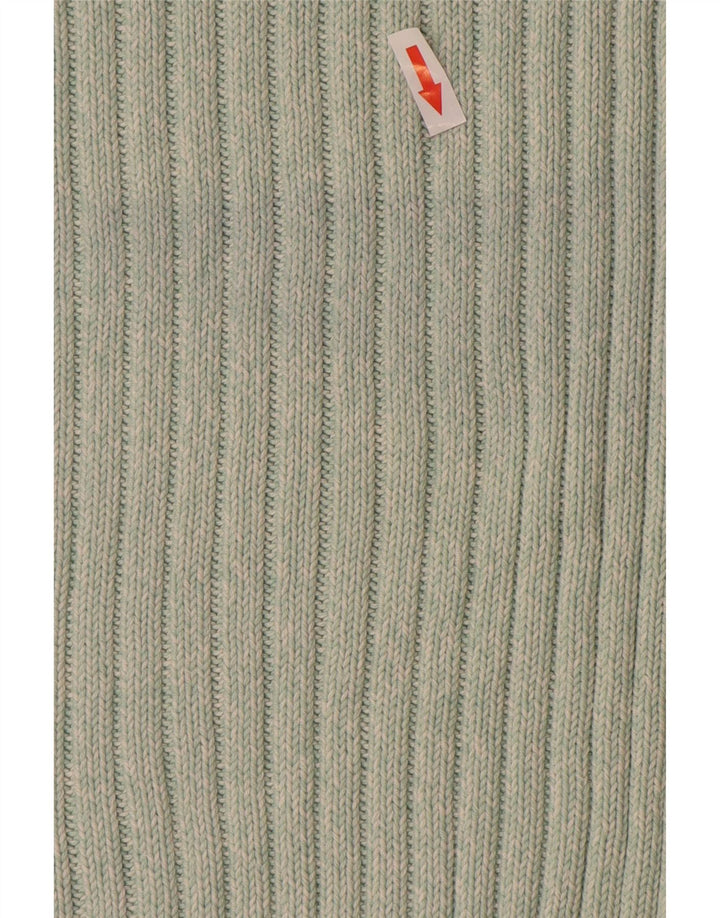 Suéter feminino MARKS & SPENCER com gola redonda UK 20 2XL algodão verde