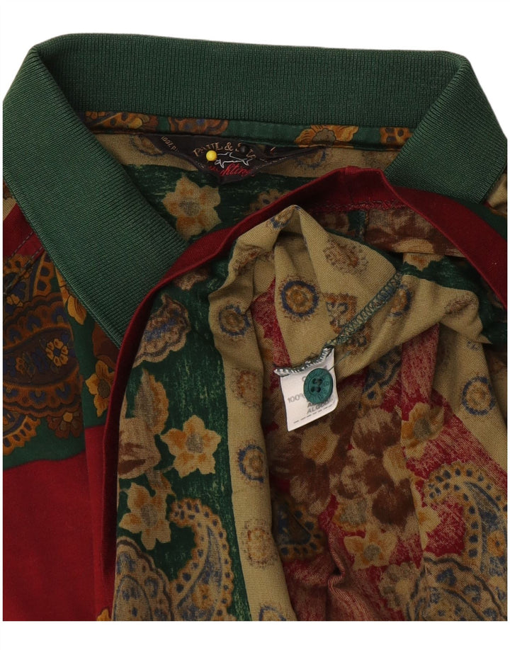 Camisa polo masculina Paul & Shark média de algodão floral multicolorido