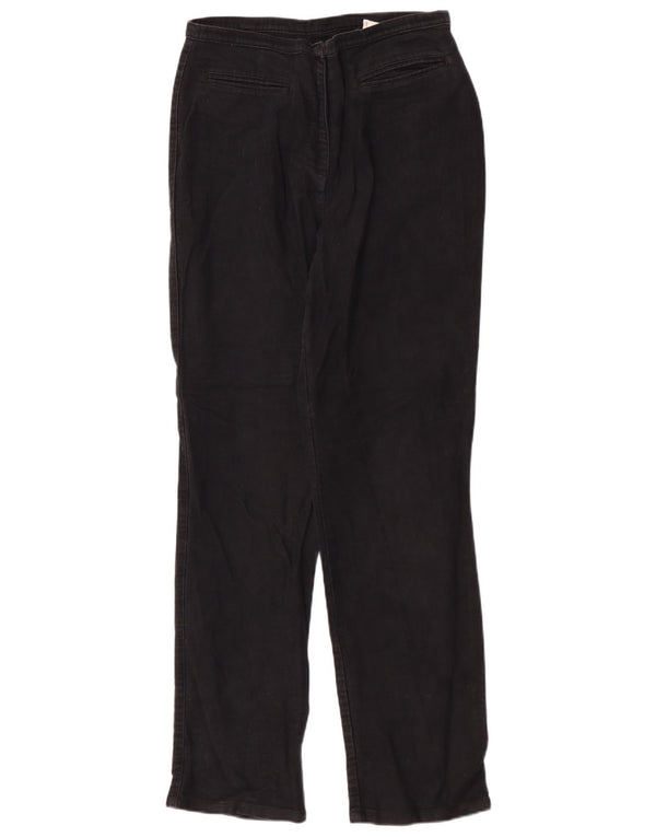 J. Calça casual feminina de cintura alta cônica Crew US 10 Grande W28 L30 Preto