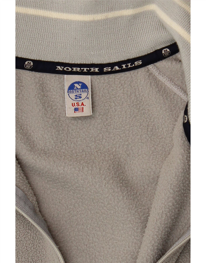 Jaqueta de lã masculina North Sails UK 40 grande poliéster cinza Colourblock