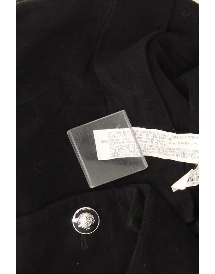 Sobretudo feminino Zara UK 12 algodão preto médio