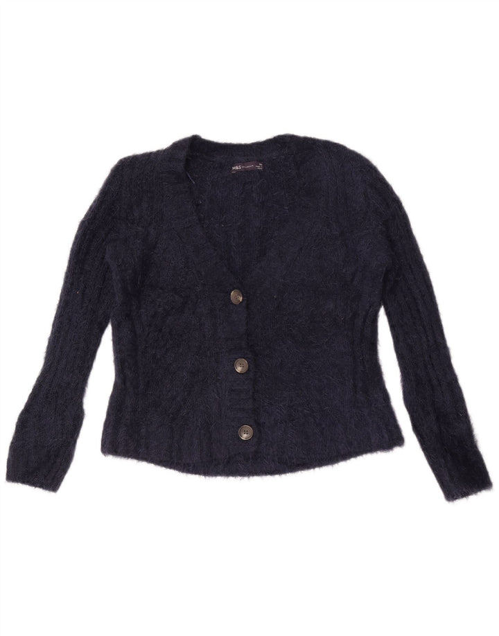 Suéter cardigã oversized feminino Marks & Spencer Reino Unido 6 XS azul marinho