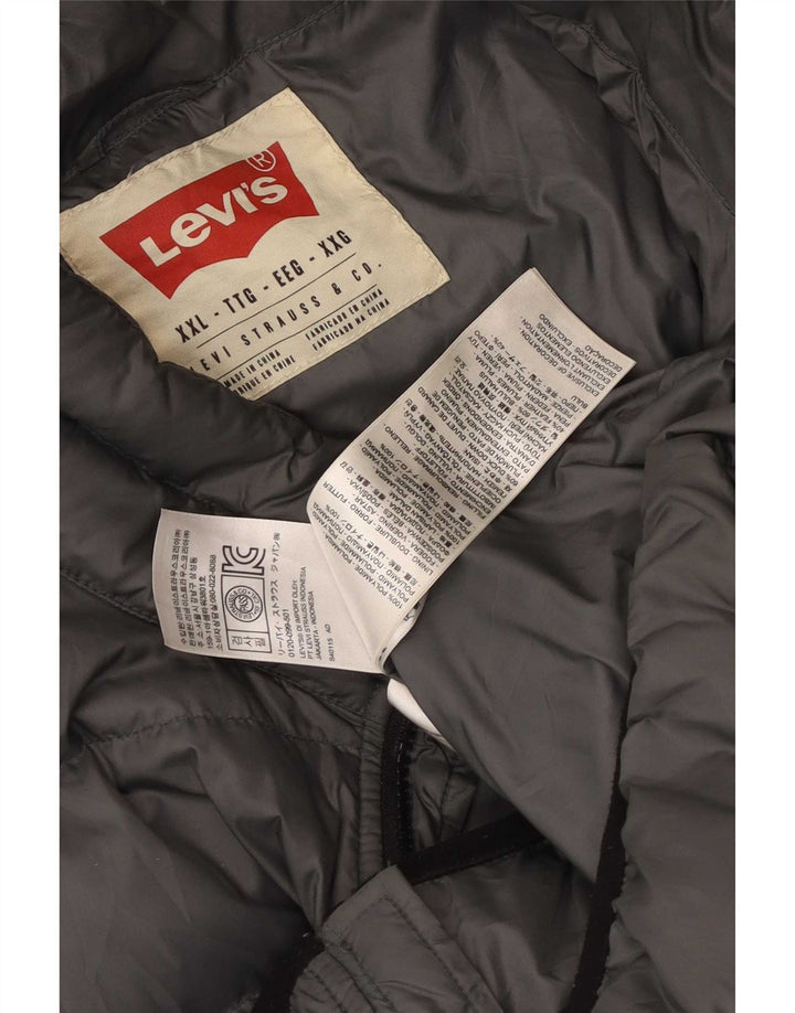 Jaqueta acolchoada masculina Levi's UK 44 2XL cinza poliamida