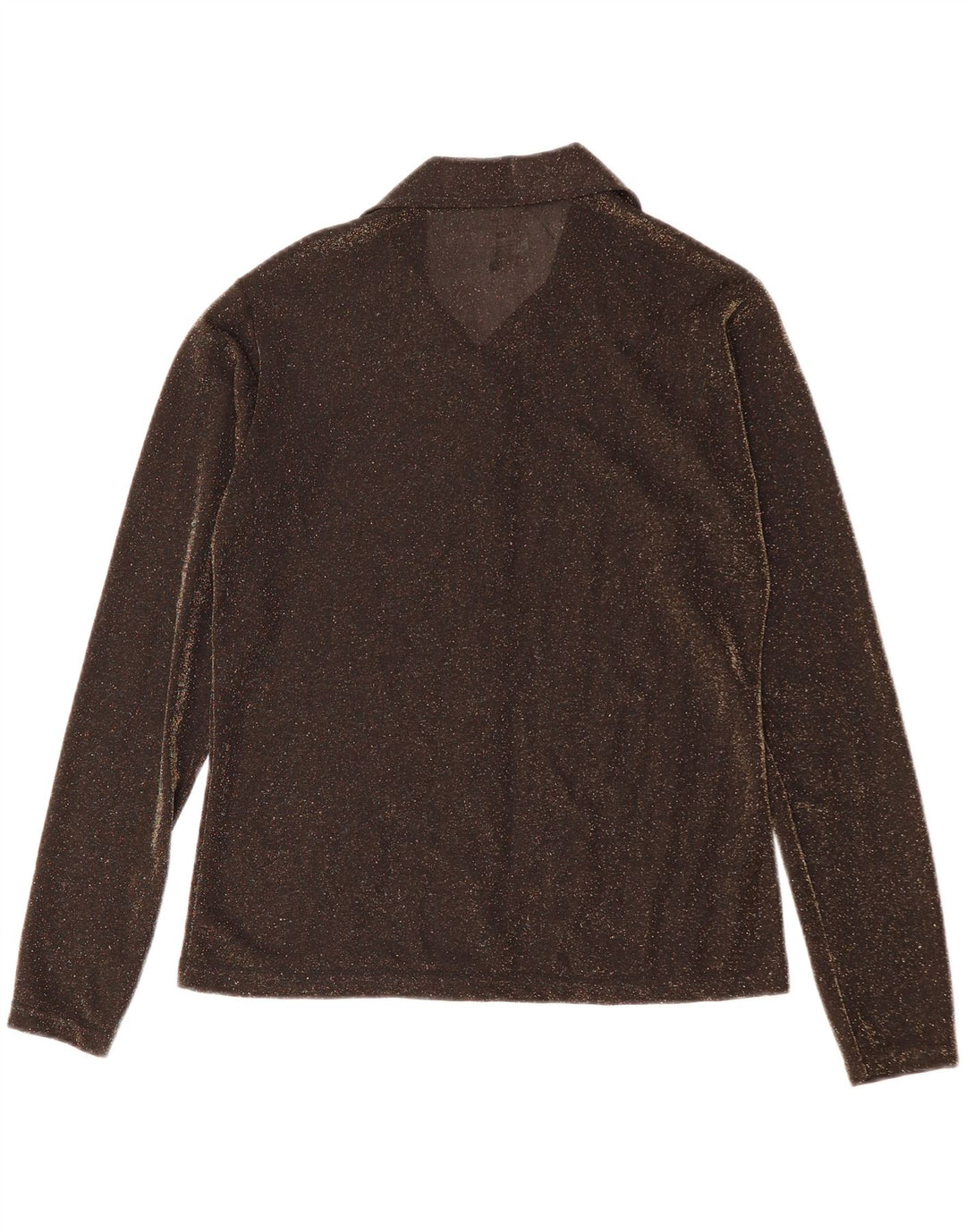 Blusa feminina VINTAGE UK 14 poliéster marrom médio