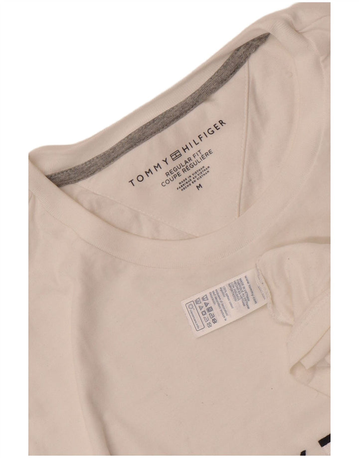 Camiseta masculina Tommy Hilfiger Regular Fit Top Médio Algodão Branco