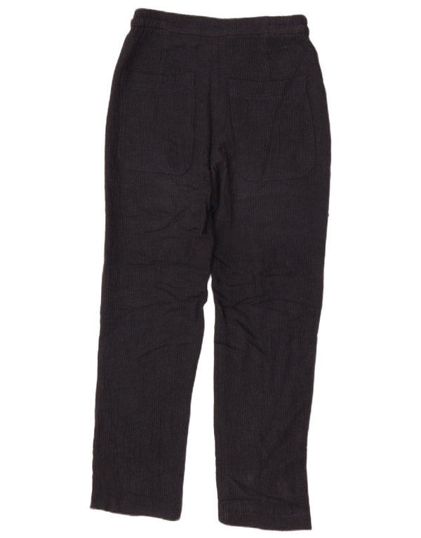 Calça feminina reta casual Zara XS W24 L28 preta