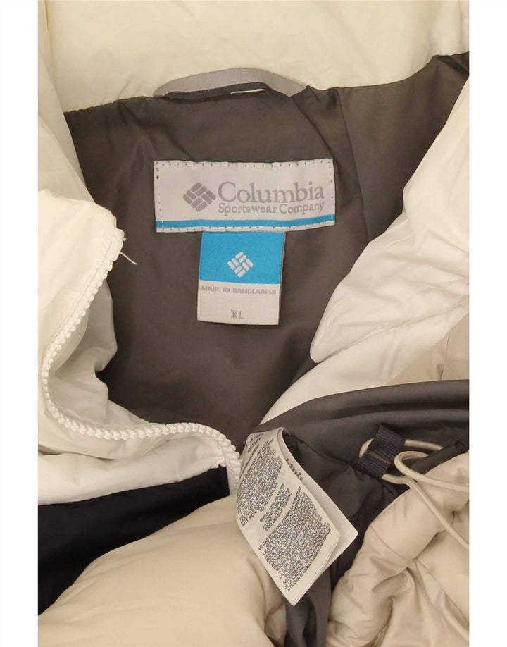 Jaqueta Columbia Masculina Acolchoada UK 42 XL Bege Colourblock Poliéster