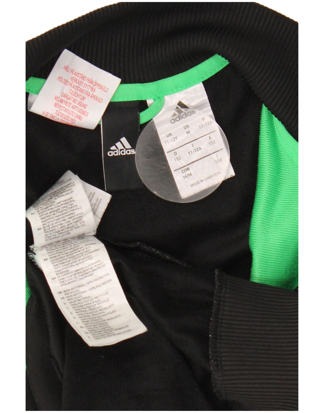 Jaqueta Adidas Meninos Treino Top 11-12 Anos Preto Colorblock Poliéster