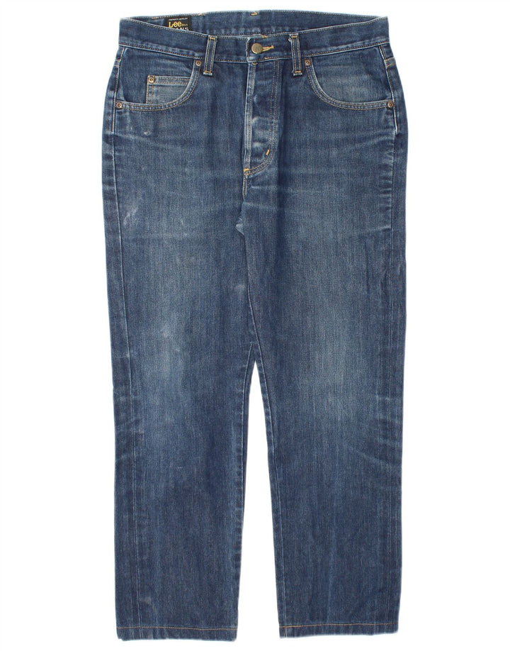 LEE Masculino Chicago Straight Jeans W32 L26 Azul Algodão