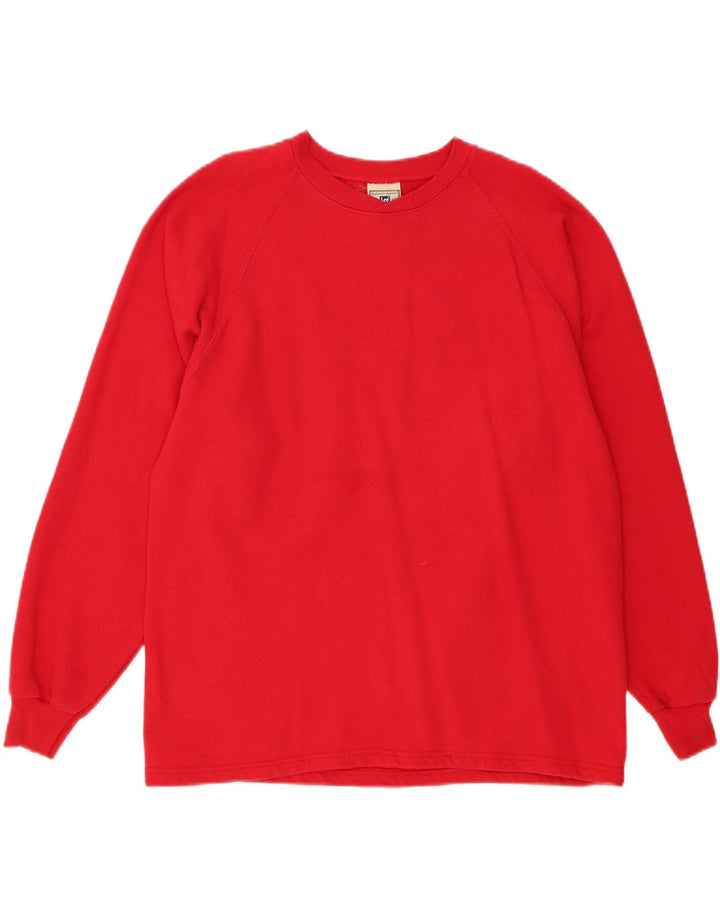 LEE Mens Sweatshirt Jumper Medium Red Cotton Vintage Lee and Second-Hand Lee from Messina Hembry 