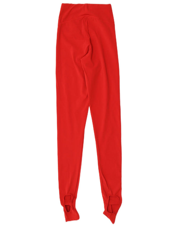 Zara Womens Stirrup Leggings UK 8 Pequeno Vermelho