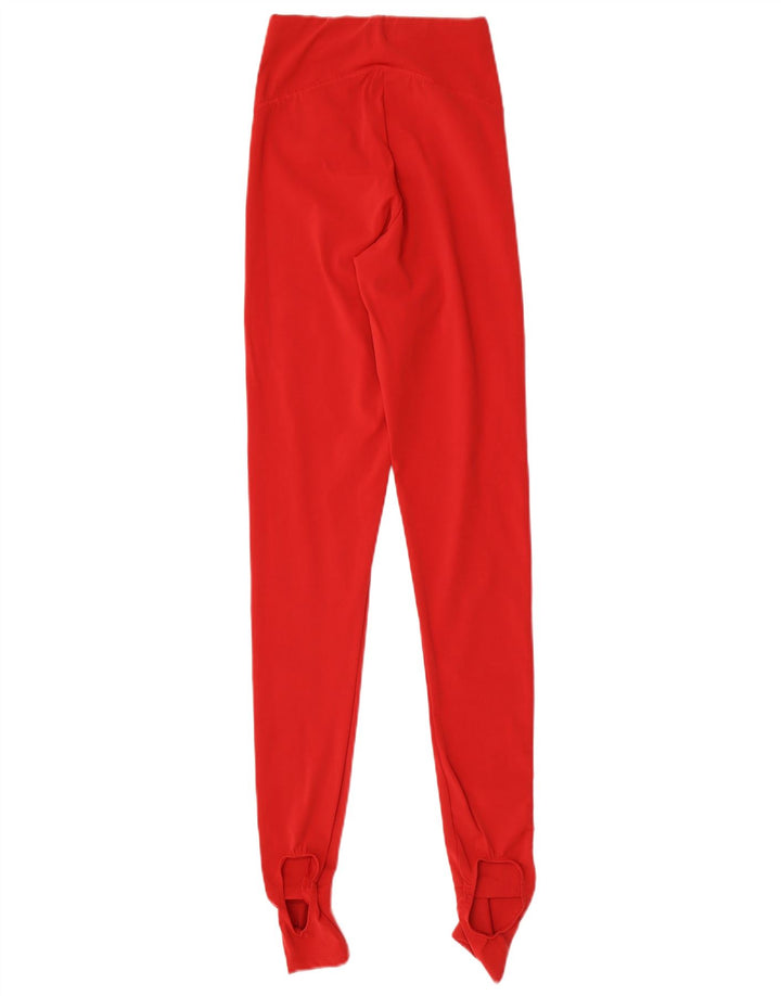 Zara Womens Stirrup Leggings UK 8 Pequeno Vermelho