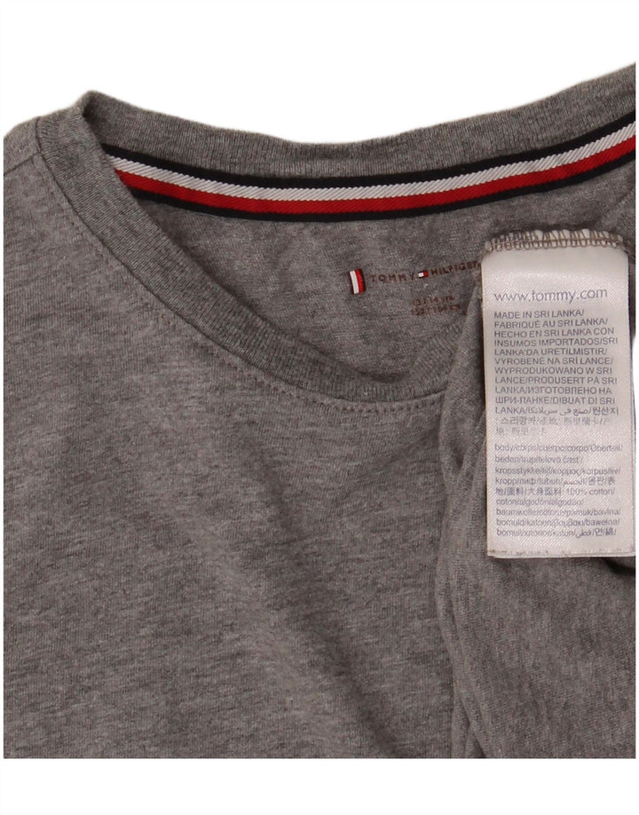 Camiseta masculina TOMMY HILFIGER 13-14 anos algodão cinza