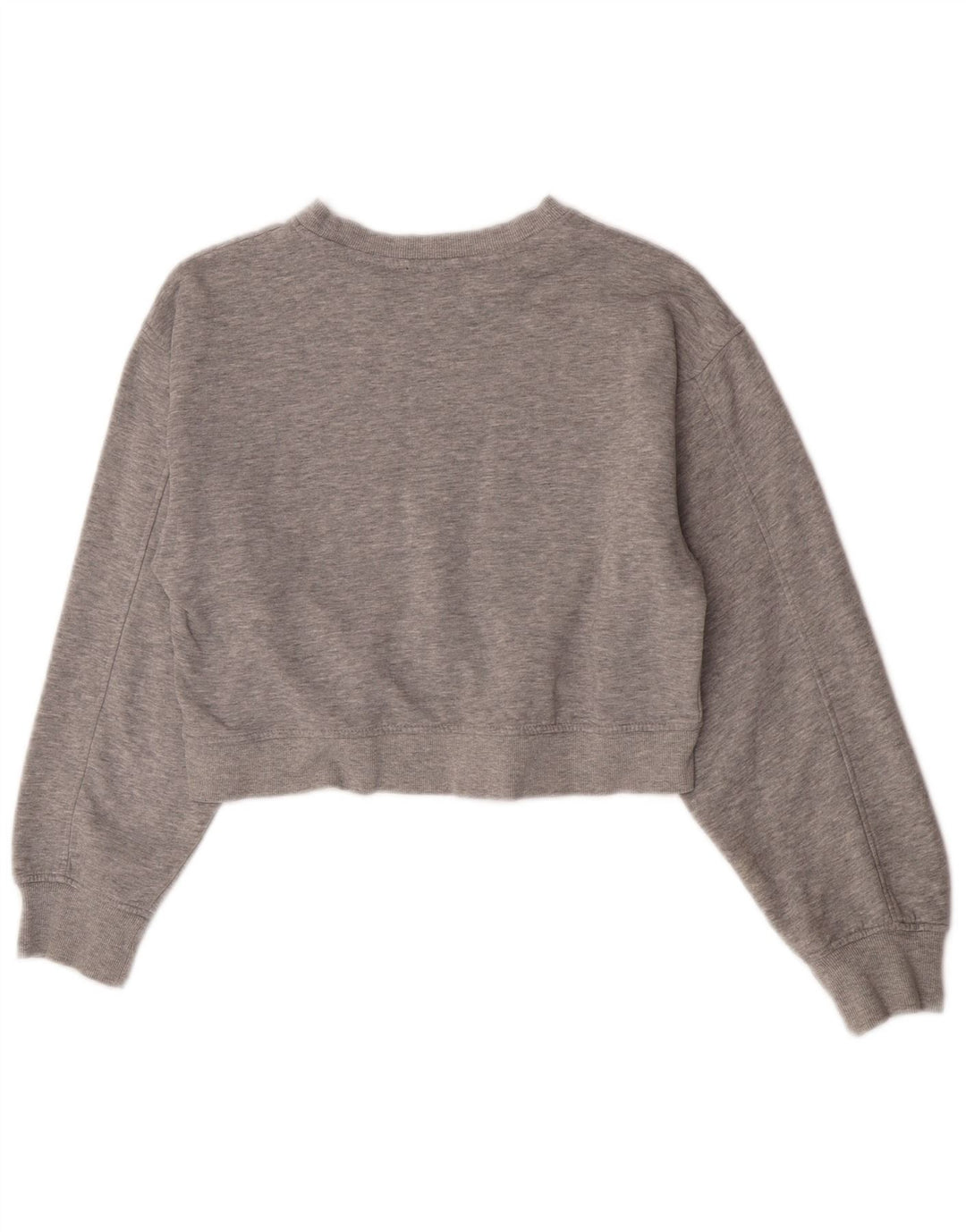 Zara Womens Crop Sweatshirt Jumper Reino Unido 12 Médio Cinza