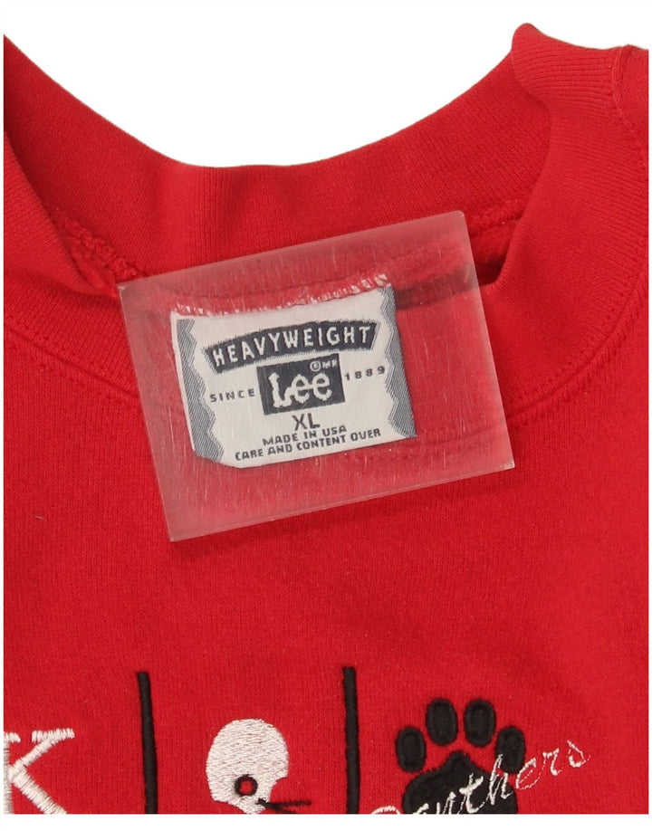 Lee moletom gráfico masculino jumper XL algodão vermelho