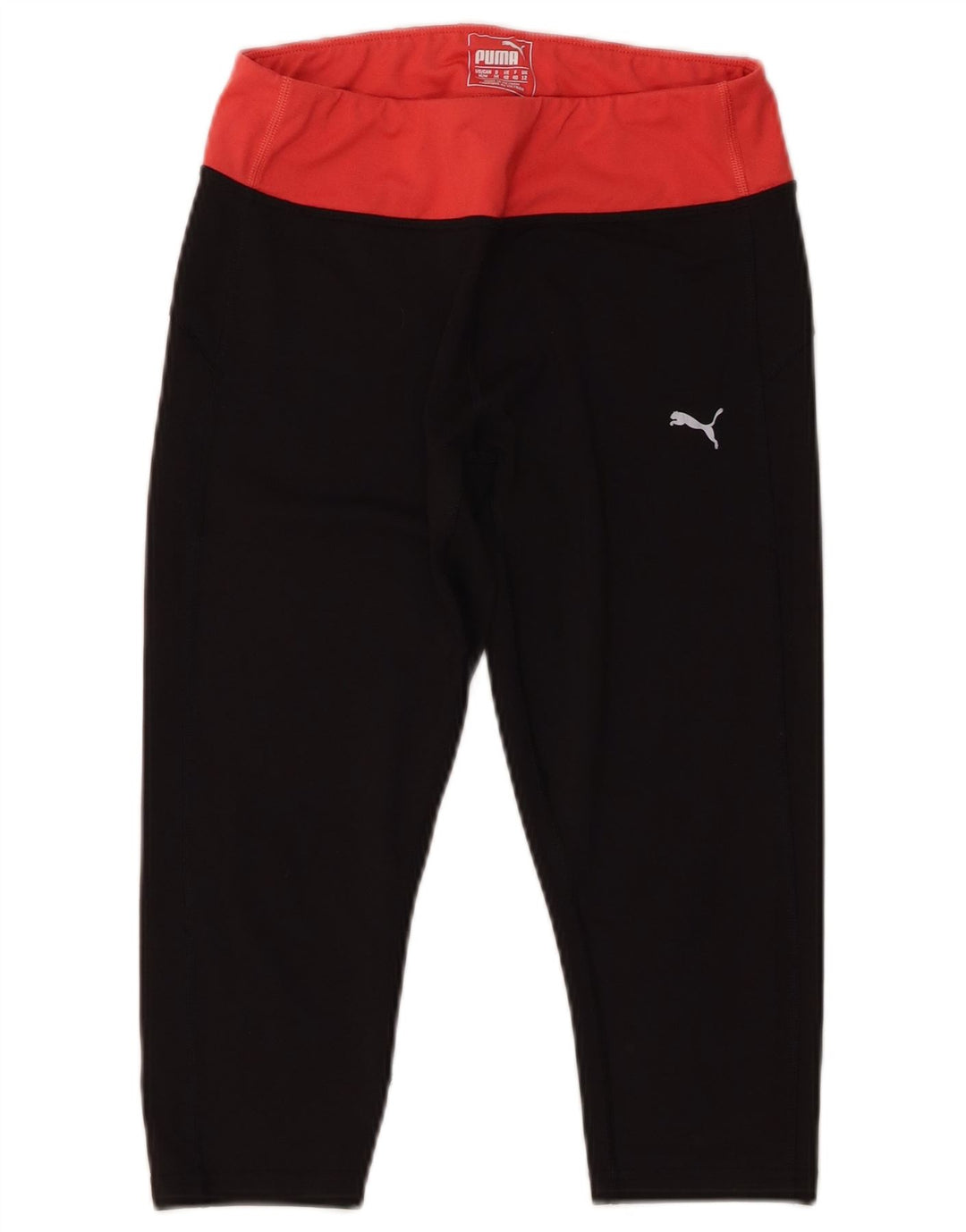 Puma Womens Capri Leggings UK 12 Médio Preto Colorblock Poliéster