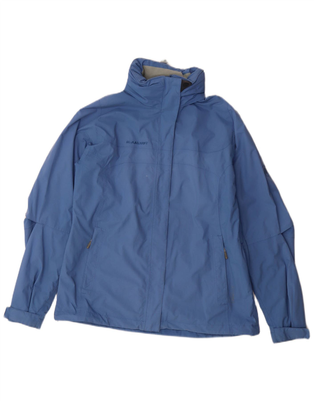 Jaqueta de chuva feminina com capuz Mammut UK 16 grande azul