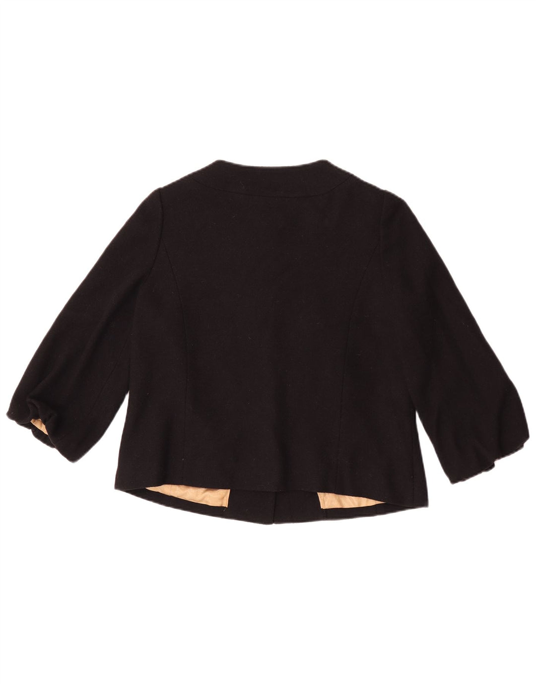 Jaqueta Bolero Feminina Monsoon Manga 3/4 Reino Unido 10 Lã Preta Pequena