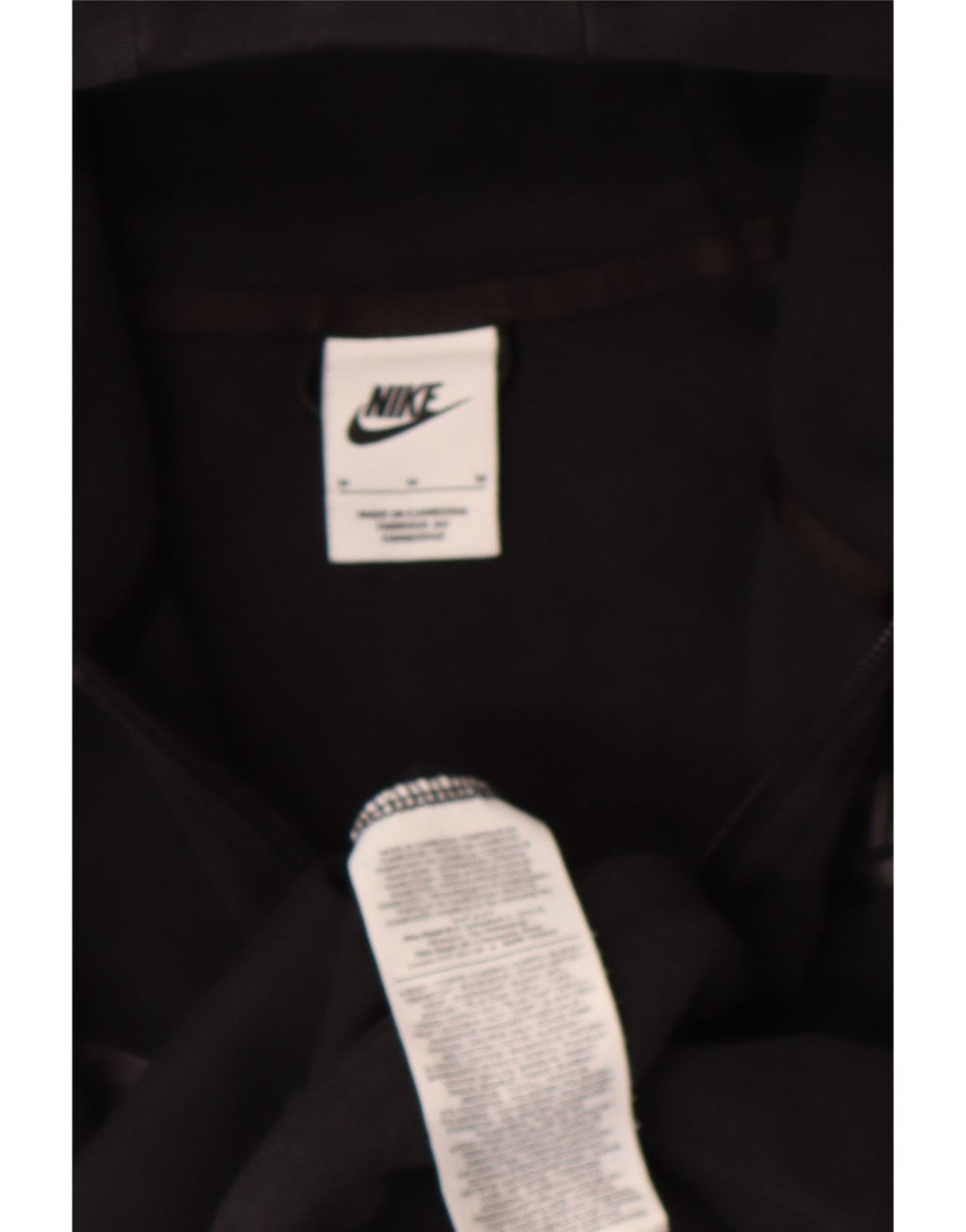 NIKE Womens Zip Hoodie Sweater UK 14 Medium Black Cotton Vintage Nike and Second-Hand Nike from Messina Hembry 