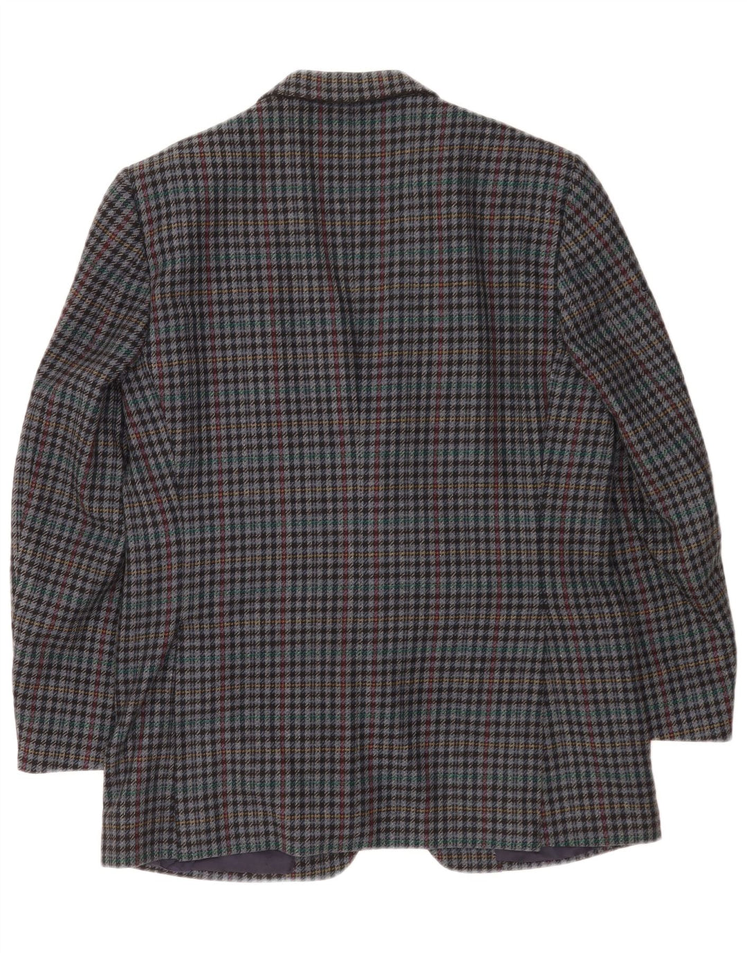 Ermenegildo Zegna Jaqueta blazer masculina de 2 botões Reino Unido 38 Médio Azul Houndstooth