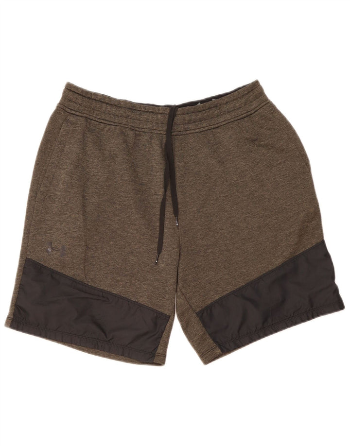 Shorts esportivos masculinos Under Armour grande bloco cinza