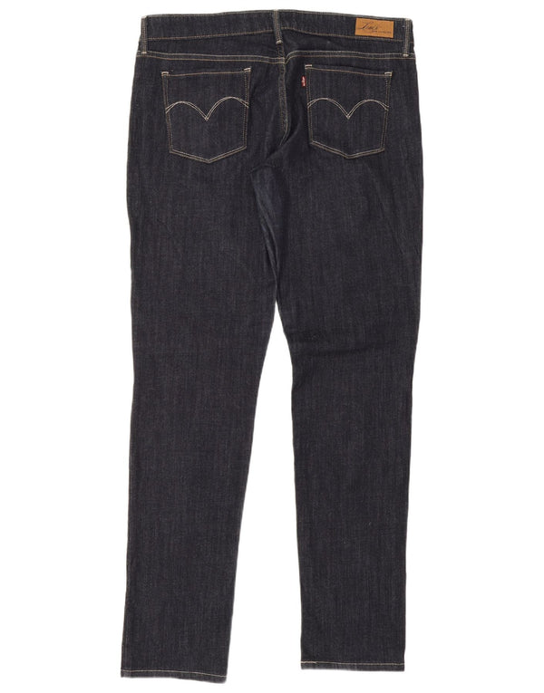 Calça jeans skinny feminina Levi's Slight Curve W32 L34 azul marinho algodão