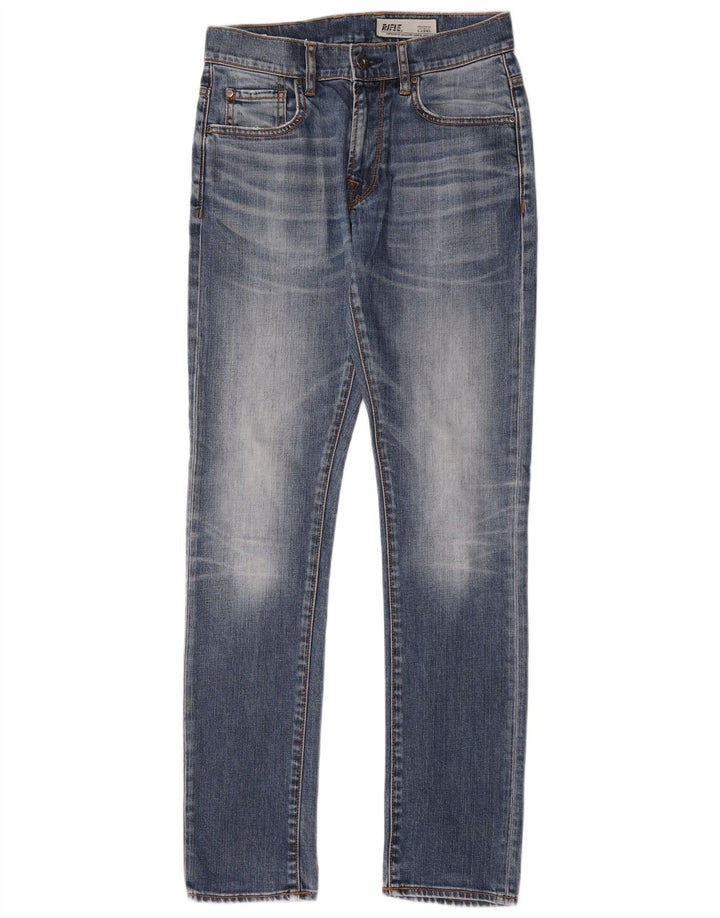 Rifle feminino slim jeans W30 L32 algodão azul