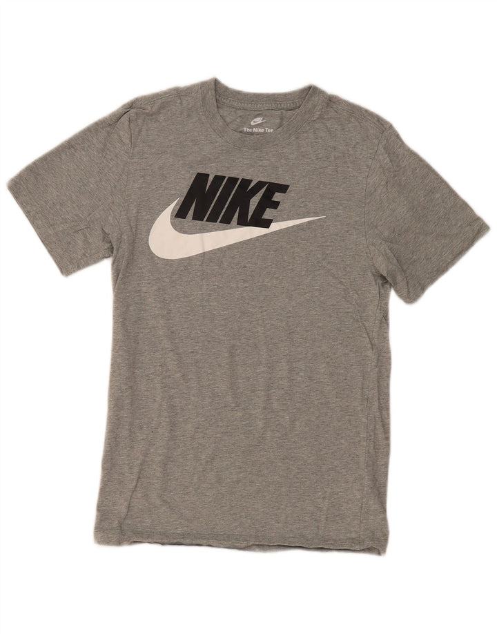 NIKE Mens Graphic T-Shirt Top XS Grey Cotton