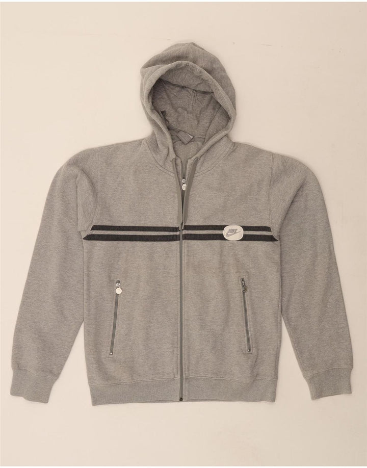 NIKE Mens Zip Hoodie Sweater UK 36/38 Small Grey Cotton Vintage Nike and Second-Hand Nike from Messina Hembry 