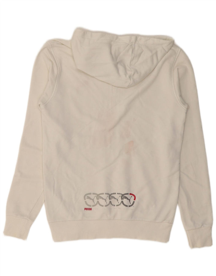 Puma masculino gráfico moletom com capuz XS algodão branco