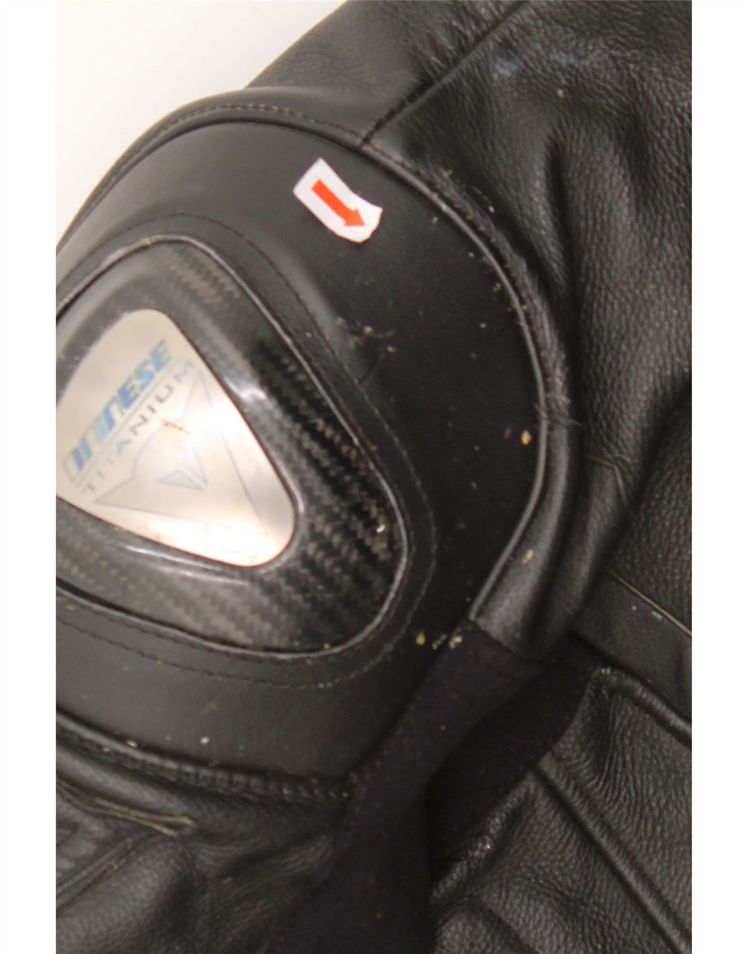 Jaqueta masculina de couro gráfico DAINESE Racer IT 50 grande couro preto