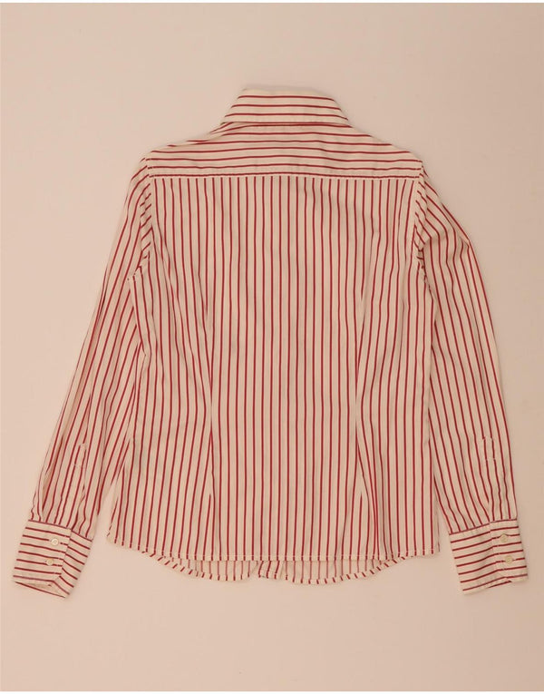 Camisa feminina Henry Cottons IT 44 algodão listrado vermelho médio