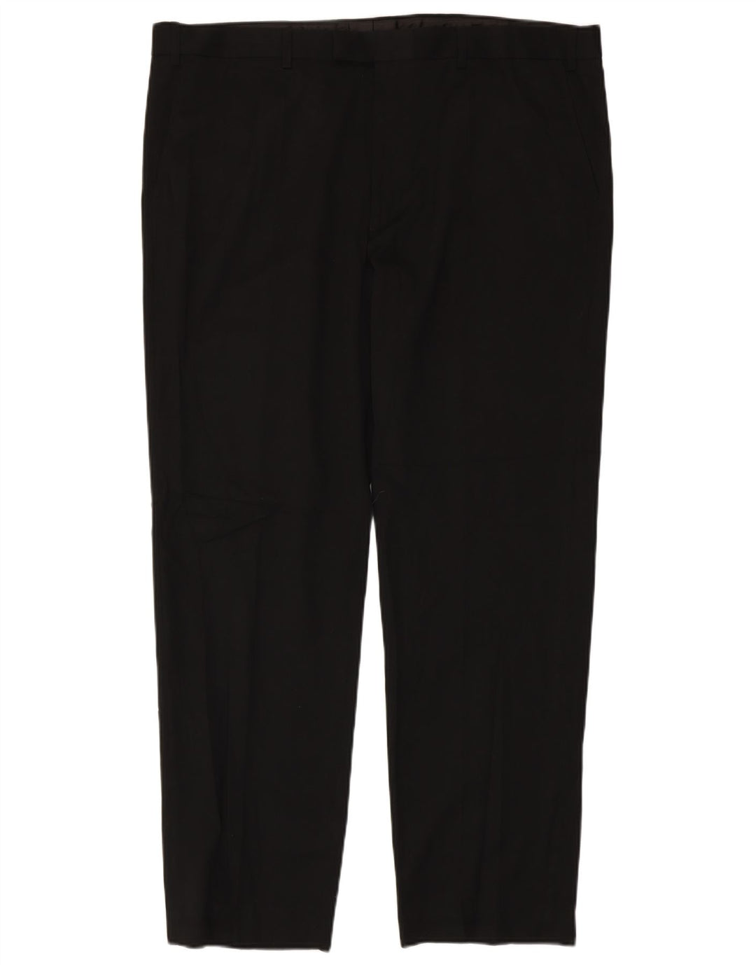 Calça masculina reta regular Marks & Spencer W42 L33 poliéster preto