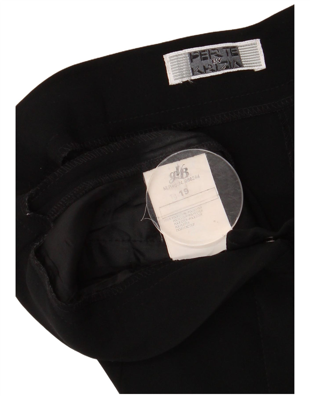 Calça chino reta feminina Perte by Krizia W32 L28 poliéster preto