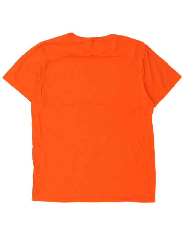 Russell Athletic Mens Camiseta Top Médio Algodão Laranja