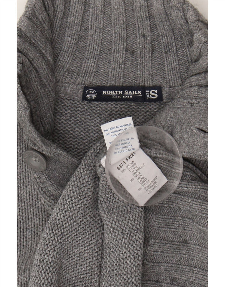 Suéter masculino NORTH SAILS com gola redonda e algodão cinza pequeno
