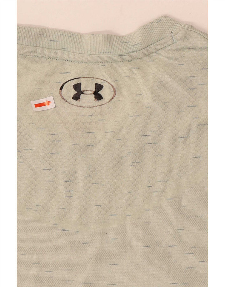 Camiseta masculina Under Armour Top médio azul manchado
