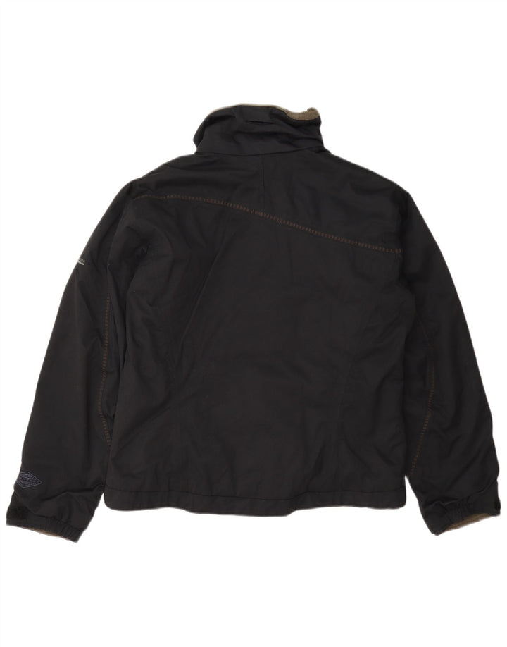Jaqueta corta-vento feminina Columbia UK 14 médio preto nylon