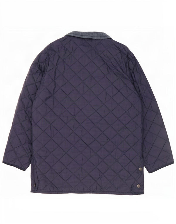 Jaqueta acolchoada masculina Barbour LIDDESDALE UK 40 grande azul marinho nylon