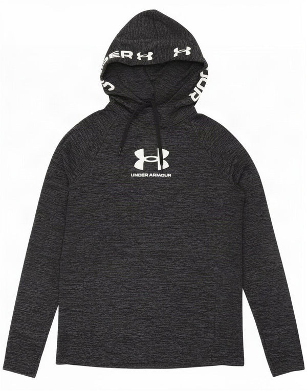 Under Armour Camiseta masculina gráfica manga comprida cinza médio manchada